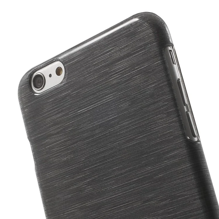 Glossy Outer Brushed Inner Plastic Cover for iPhone 6s Plus / 6 Plus - Grey