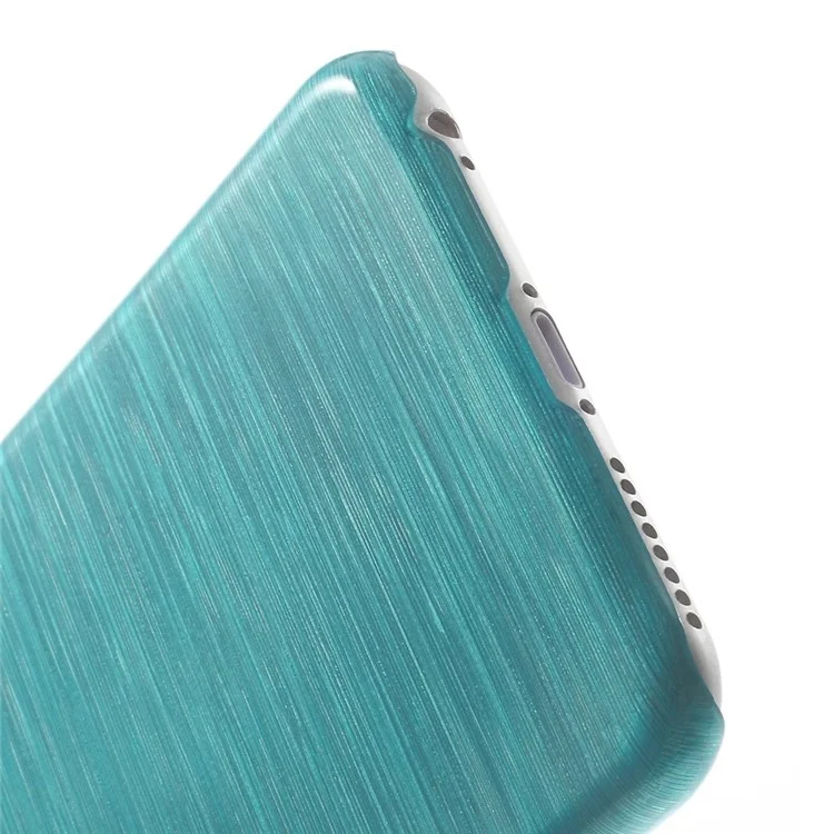 Glossy Outer Brushed Inner Plastic Back Case for iPhone 6s Plus / 6 Plus - Blue