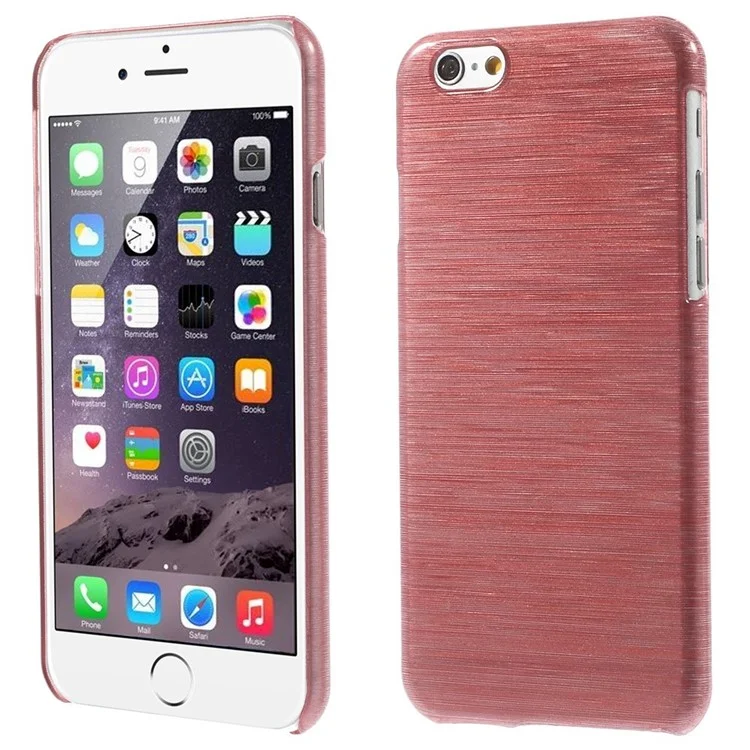 Glossy Outer Brushed Inner Plastic Case for iPhone 6s / 6 - Red