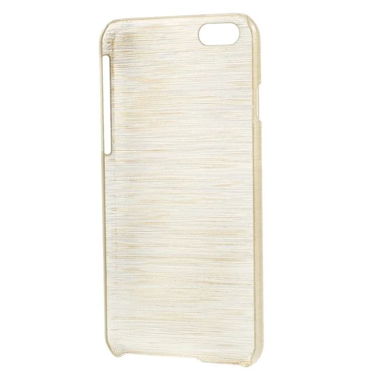 Glossy Outer Brushed Inner Plastic Case for iPhone 6s / 6 - Gold