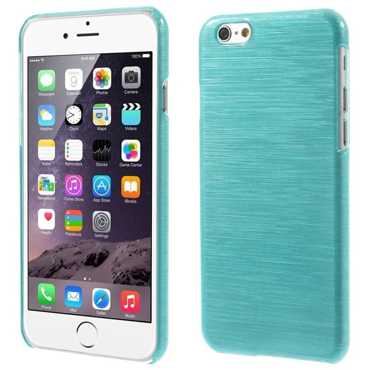 Glossy Outer Brushed Inner Hard Back Case for iPhone 6s / 6 - Blue