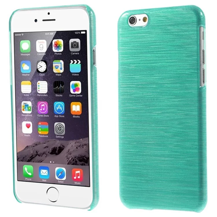 Glossy Outer Brushed Inner Hard Shell Case for iPhone 6s / 6 - Cyan