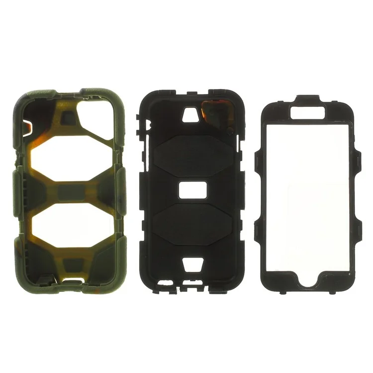 Heavy Duty Silicone & PC Shell Case for iPhone 6 / 6s 4.7 inch w/ Belt Clip - Camouflage