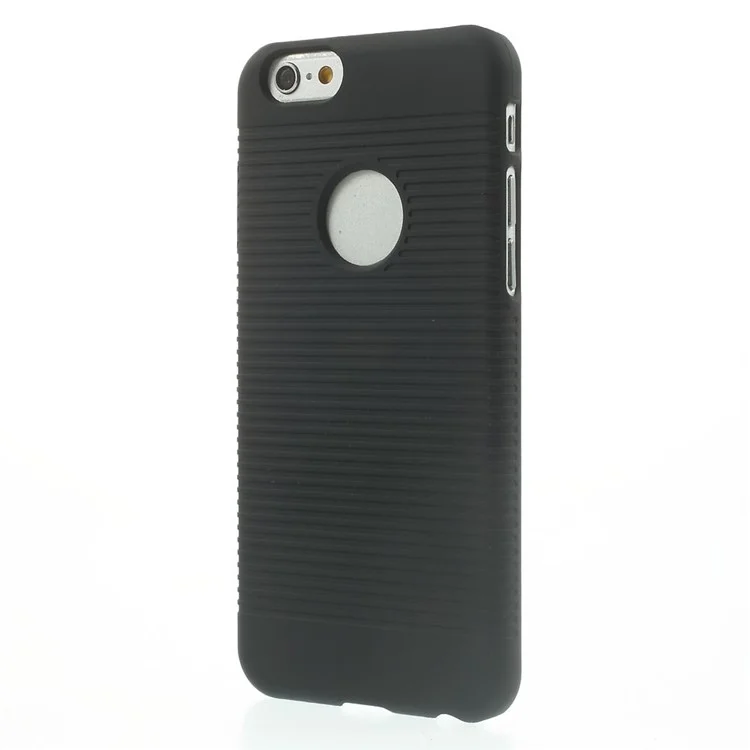 Anti-slip Stripe Slide Holster Case w/ Swivel Belt Clip Stand for iPhone 6s 6 - Black