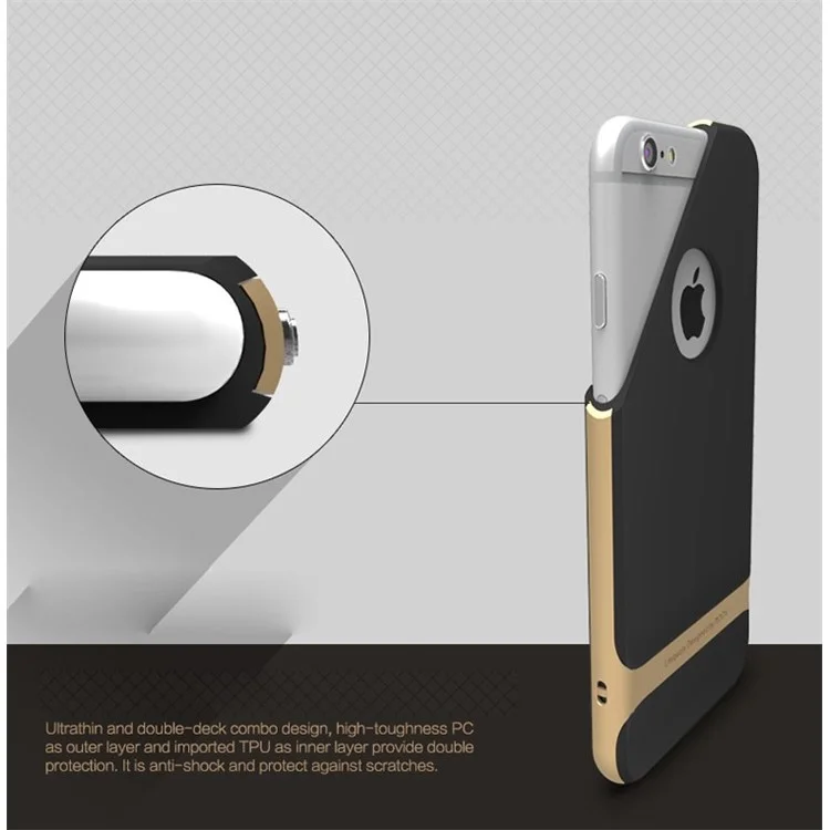 ROCK Royce Series PC + TPU Cover for iPhone 6s 6 4.7 inch - Gold