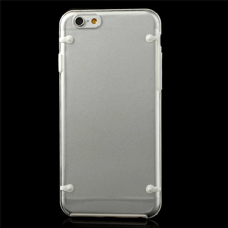 Luminous Glow TPU Edge and Crystal PC Shell for iPhone 6 / 6s - White