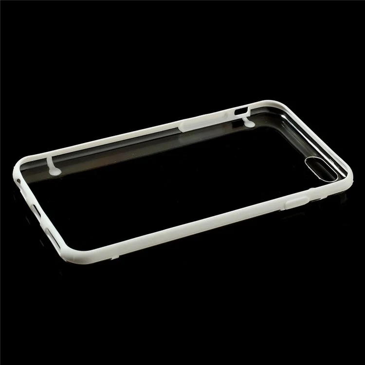 Luminous Glow TPU Edge and Crystal PC Shell for iPhone 6 / 6s - White