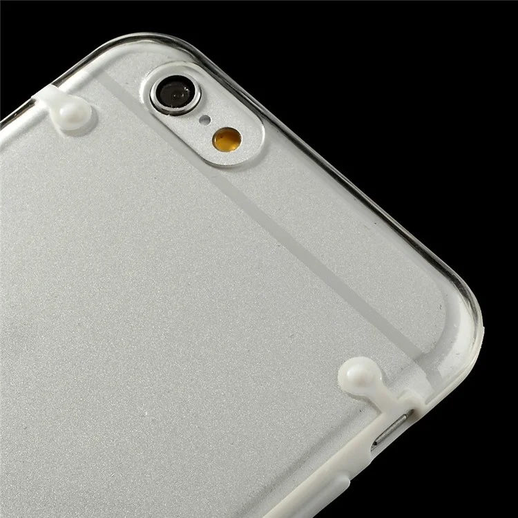 Luminous Glow TPU Edge and Crystal PC Shell for iPhone 6 / 6s - White