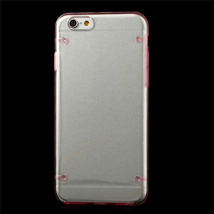 Luminous Glow TPU Edge and Crystal PC Cover for iPhone 6 / 6s - Pink