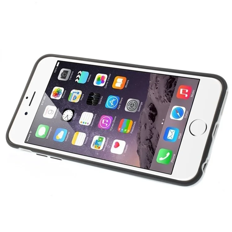 Protective PC + TPU Hybrid Case w/ Kickstand for iPhone 6 Plus / 6s Plus - Black