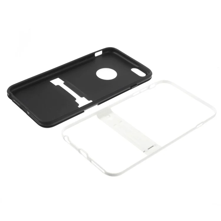 Protective PC + TPU Hybrid Case w/ Kickstand for iPhone 6 Plus / 6s Plus - Black