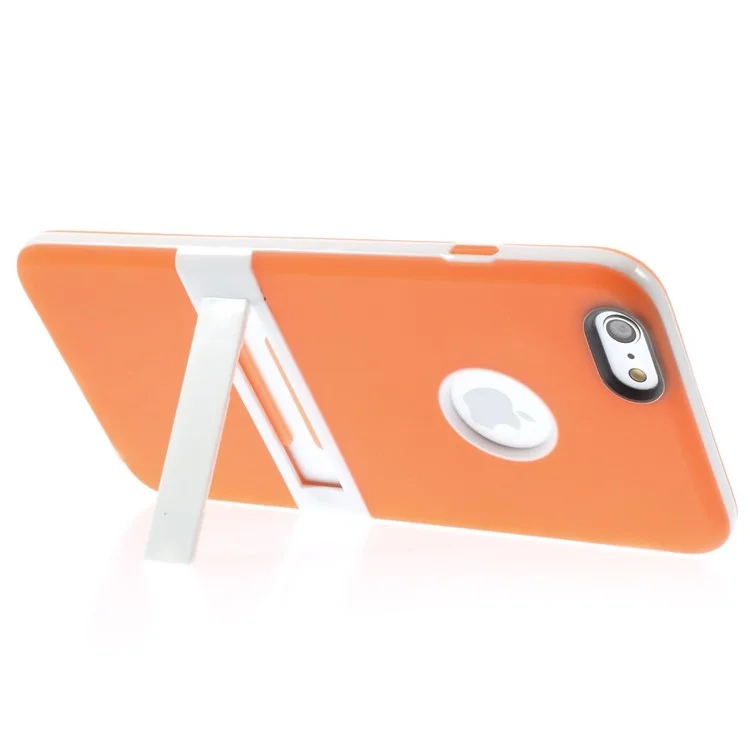 Protective PC + TPU Hybrid Cover w/ Kickstand for iPhone 6 Plus / 6s Plus - Orange