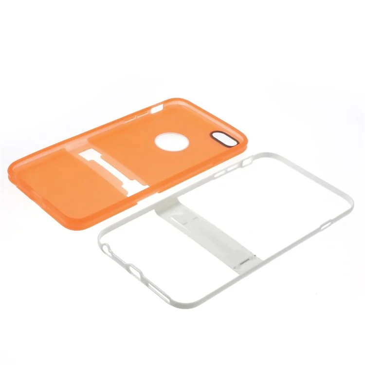 Protective PC + TPU Hybrid Cover w/ Kickstand for iPhone 6 Plus / 6s Plus - Orange