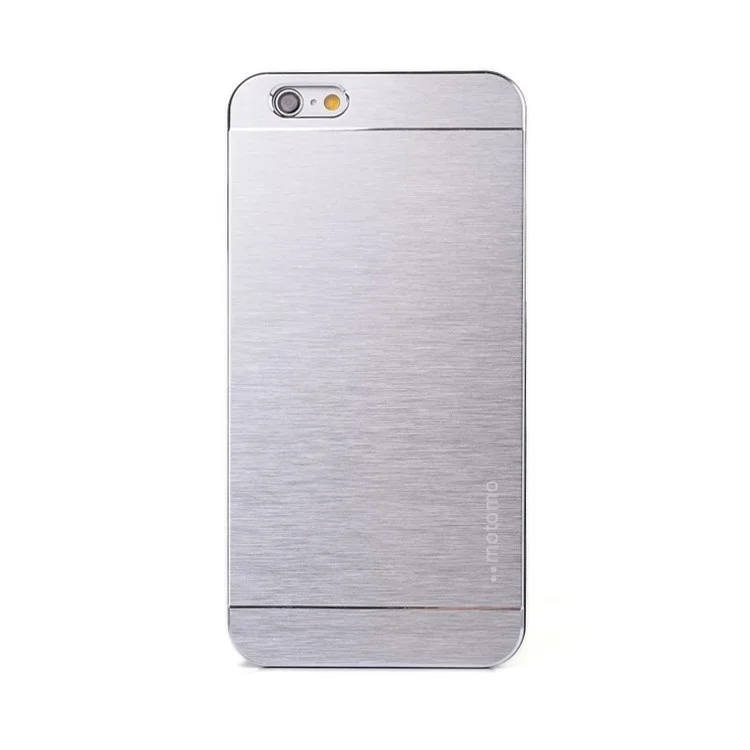 Brushed Aluminum Skin Hard PC Case for iPhone 6 Plus - Silver