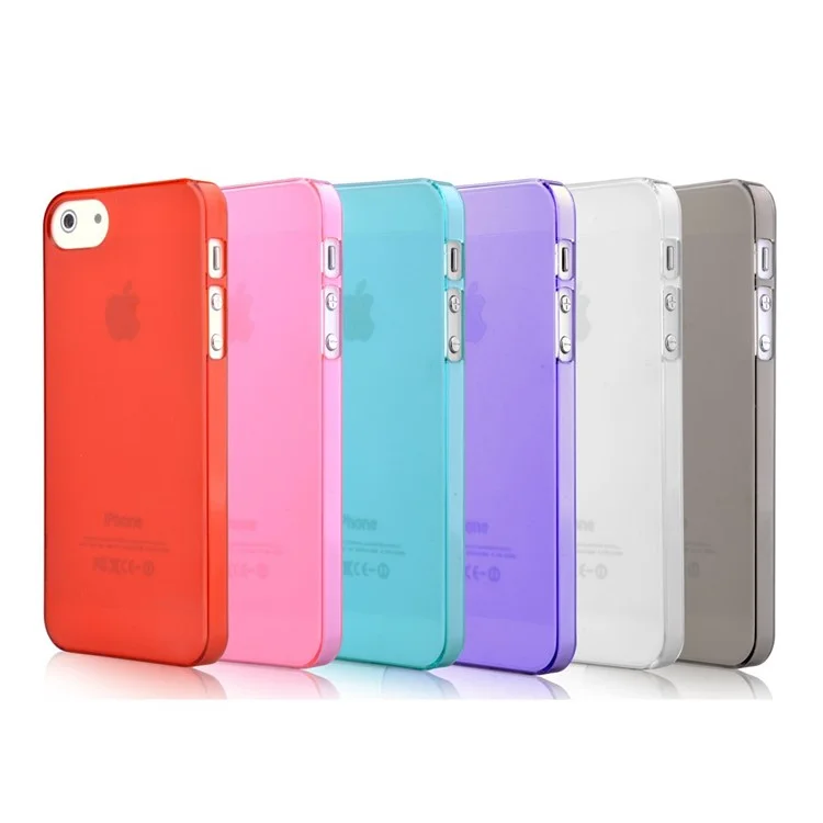 Devia Anti-fingerprint 0.7mm Matte Plastic Hard Cover for iPhone SE 5s 5 - Transparent