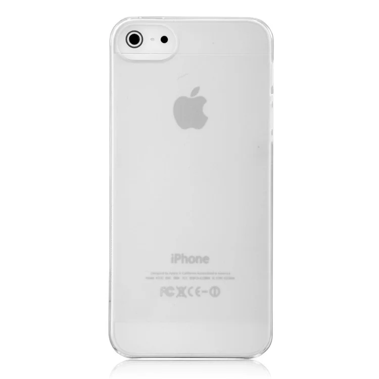 Devia Anti-fingerprint 0.7mm Matte Plastic Hard Cover for iPhone SE 5s 5 - Transparent