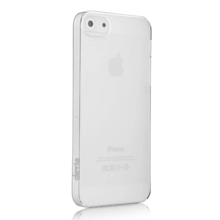 Devia Anti-fingerprint 0.7mm Matte Plastic Hard Cover for iPhone SE 5s 5 - Transparent