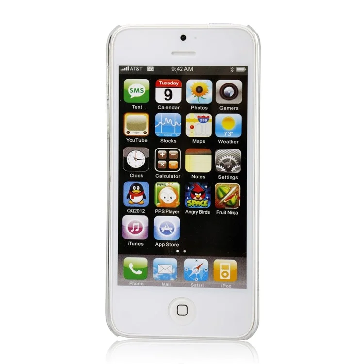 Devia Anti-fingerprint 0.7mm Matte Plastic Hard Cover for iPhone SE 5s 5 - Transparent