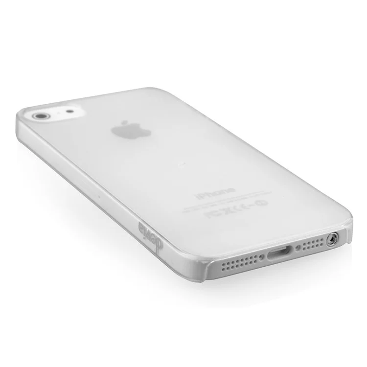 Devia Anti-fingerprint 0.7mm Matte Plastic Hard Cover for iPhone SE 5s 5 - Transparent