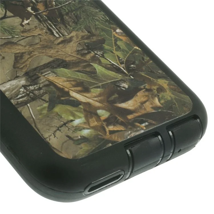 Real Tree Branch Detachable 3 in 1 PC + TPU Hybrid Protective Cover for iPhone 6s 6 - Black Background