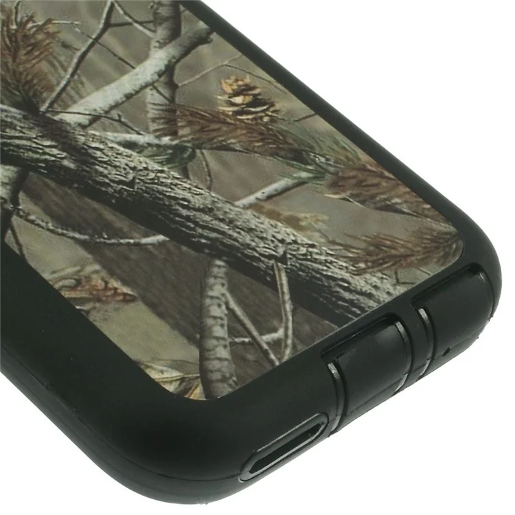 Real Tree Branch Detachable 3 in 1 PC + TPU Hybrid Protective Shell for iPhone 6s 6 - Grey Background