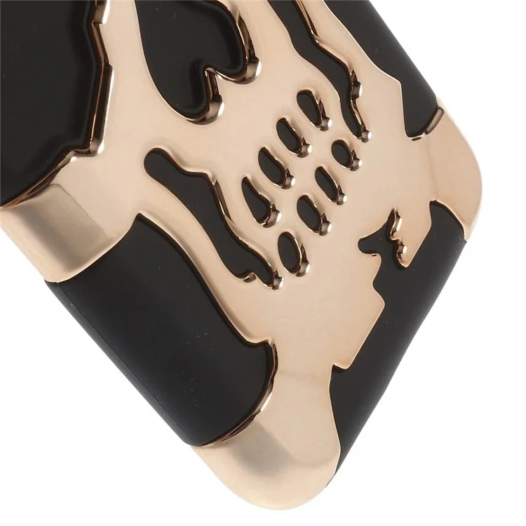 3D Skull Plastic + Silicone Hybrid Case for iPhone 6s 6 - Coppery