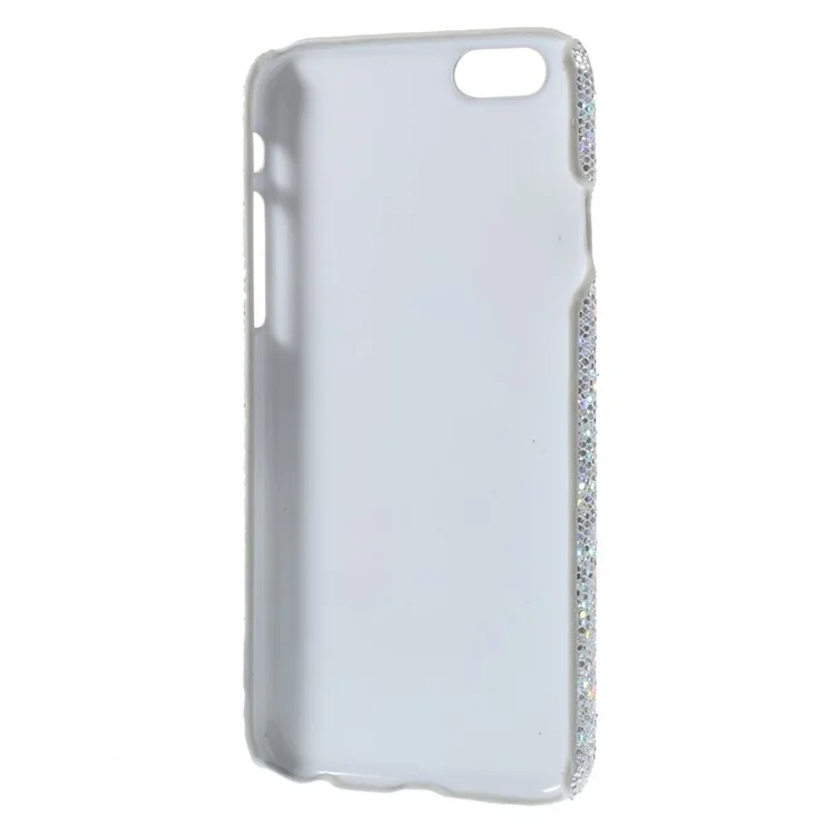 Glitter Sequins Leather Coated Hard Plastic Case for iPhone 6s 6 - Silver