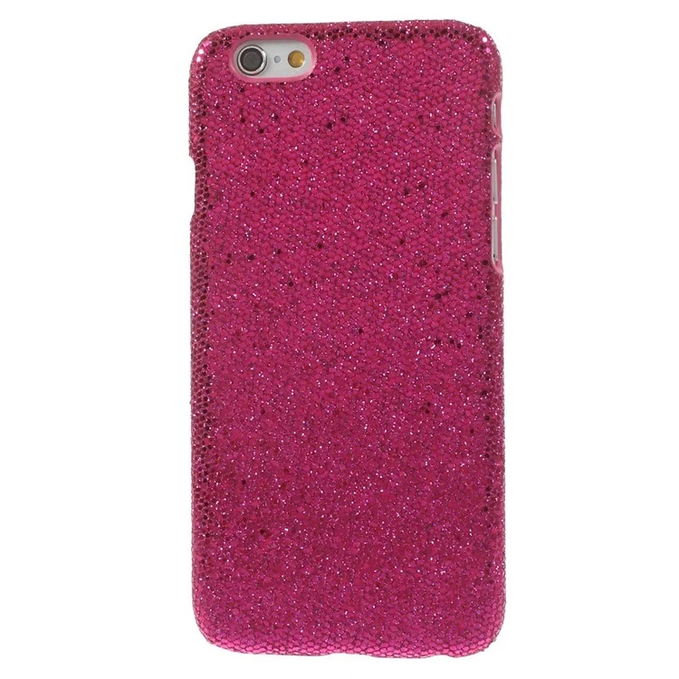 Glitter Sequins Leather Coated Hard Plastic Cover for iPhone 6s 6 - Rose