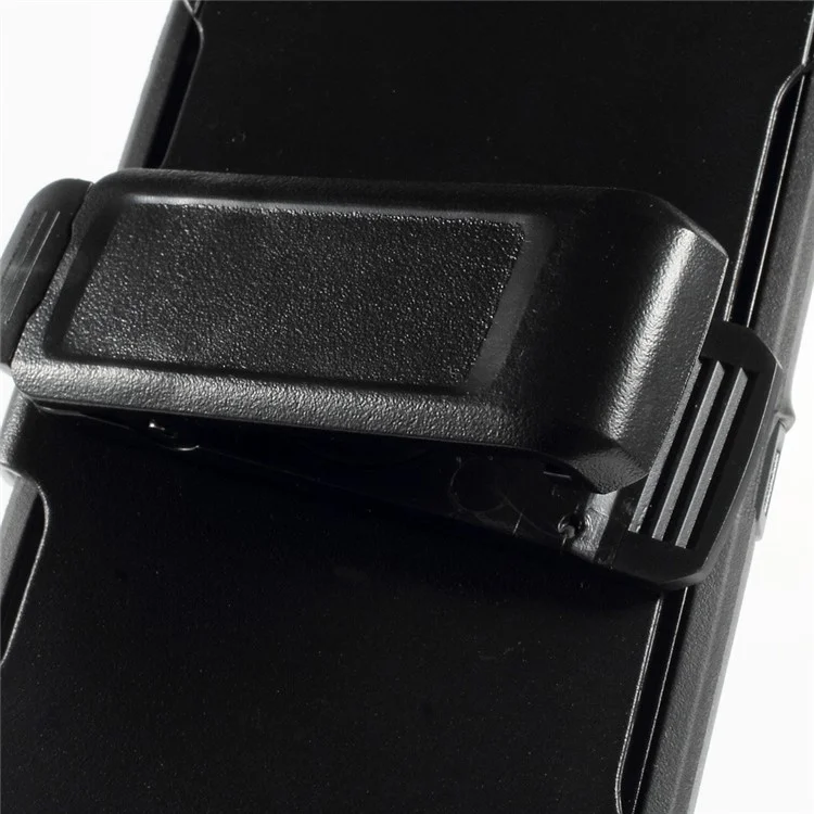 Shockproof PC + TPU Hybrid Case w/ Swivel Belt Clip Stand for iPhone 6s 6 - Black