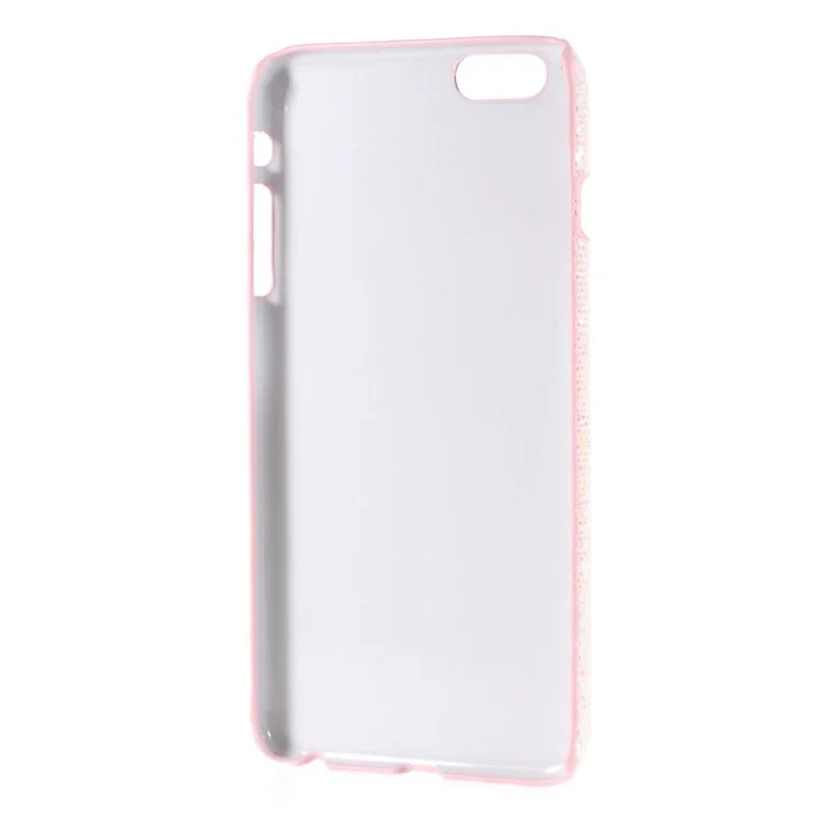 Glitter Sequins Leather Coated Hard Plastic Case for iPhone 6 Plus / 6s Plus - White