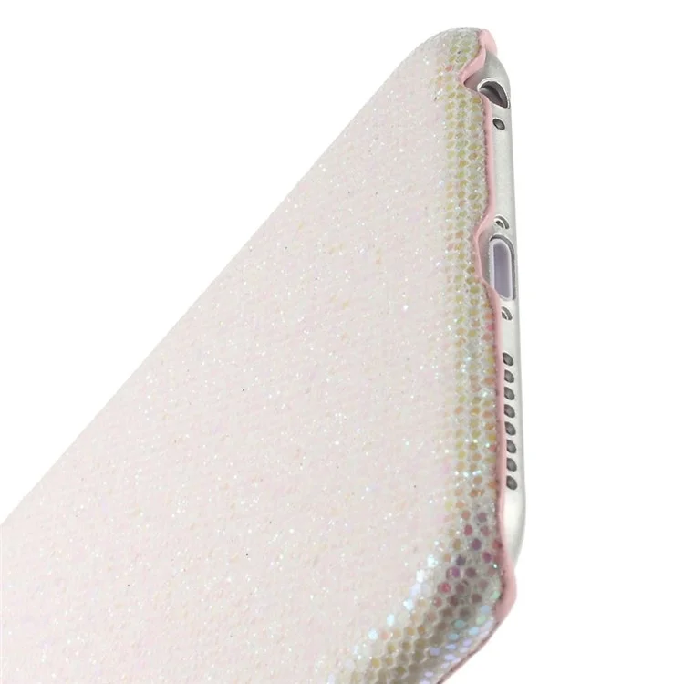 Glitter Sequins Leather Coated Hard Plastic Case for iPhone 6 Plus / 6s Plus - White