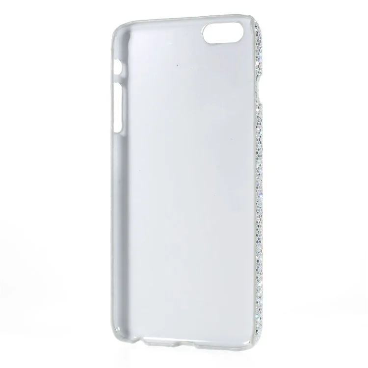 Glitter Sequins Leather Coated Hard Plastic Cover for iPhone 6 Plus / 6s Plus - Silver
