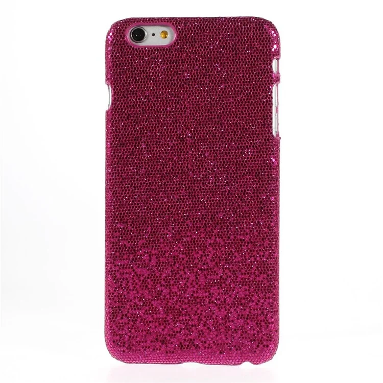 Glitter Sequins Leather Coated Hard Plastic Cover for iPhone 6 Plus / 6s Plus - Rose
