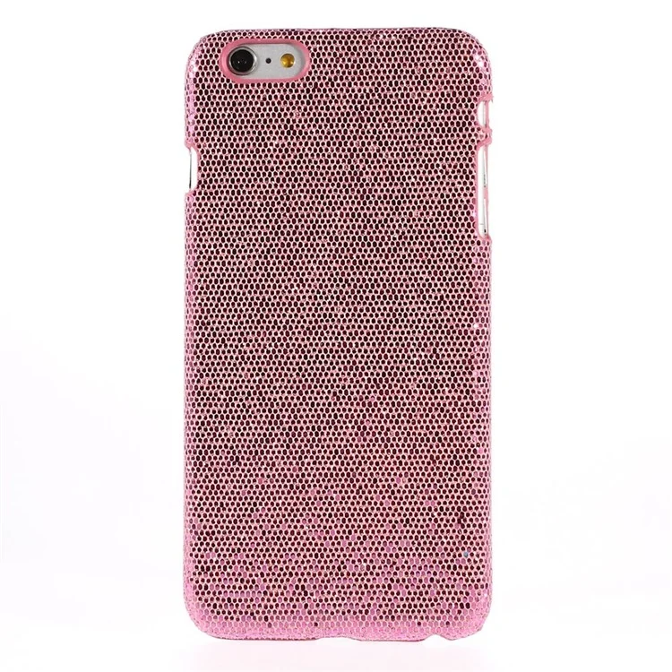 Glitter Sequins Leather Coated Hard Plastic Shell for iPhone 6 Plus / 6s Plus - Pink