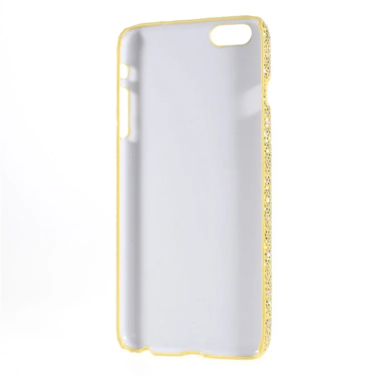 Glitter Sequins Leather Coated Hard Plastic Shell for iPhone 6 Plus / 6s Plus - Yellow