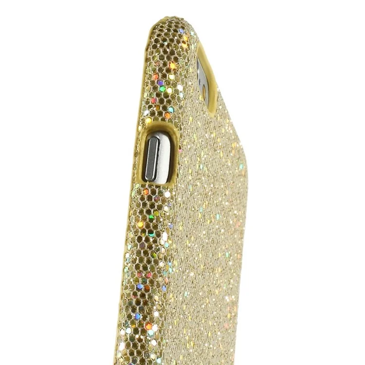 Glitter Sequins Leather Coated Hard Plastic Shell for iPhone 6 Plus / 6s Plus - Yellow