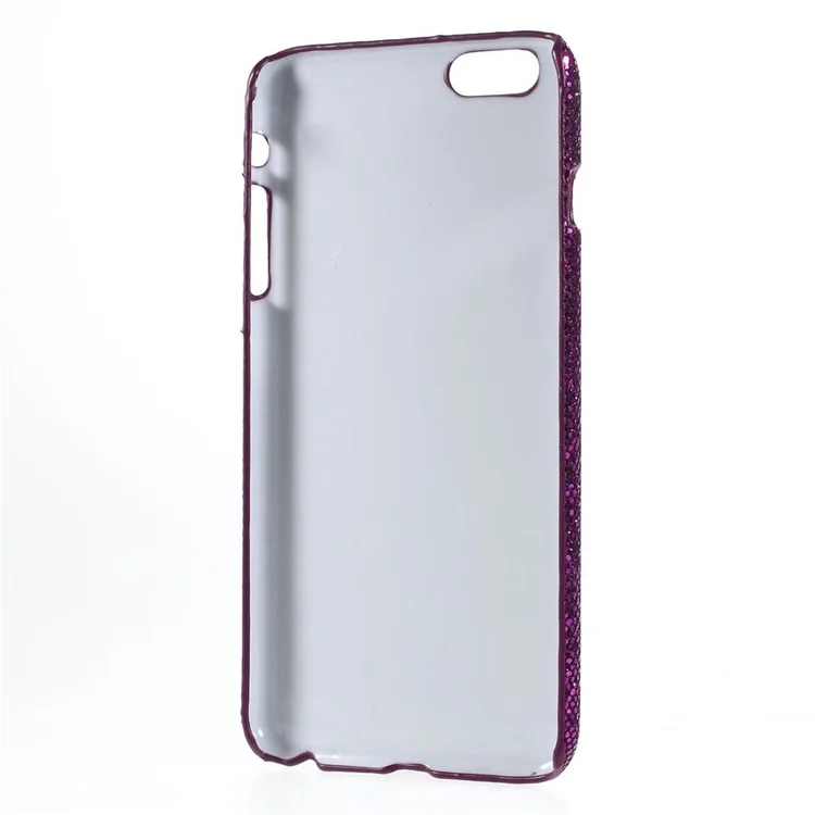 Glitter Sequins Leather Coated Plastic Skin Shell for iPhone 6 Plus / 6s Plus - Deep Purple