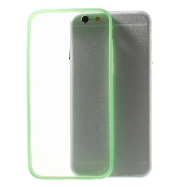 Transparent Acrylic PC Back + TPU Edges Hybrid Protective Cover for iPhone 6s / 6 - Green