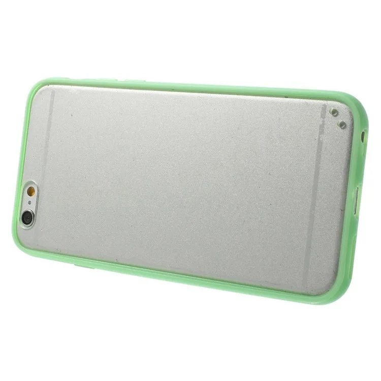 Transparent Acrylic PC Back + TPU Edges Hybrid Protective Cover for iPhone 6s / 6 - Green