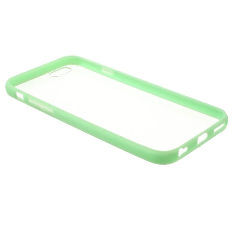 Transparent Acrylic PC Back + TPU Edges Hybrid Protective Cover for iPhone 6s / 6 - Green