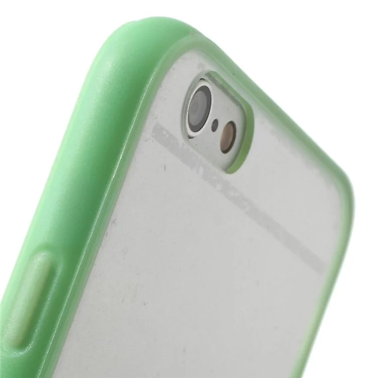 Transparent Acrylic PC Back + TPU Edges Hybrid Protective Cover for iPhone 6s / 6 - Green