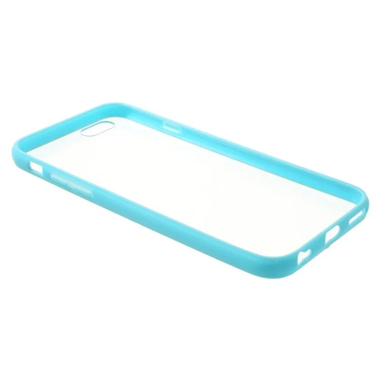 Transparent Acrylic PC Back + TPU Edges Hybrid Protective Shell for iPhone 6s / 6 - Blue