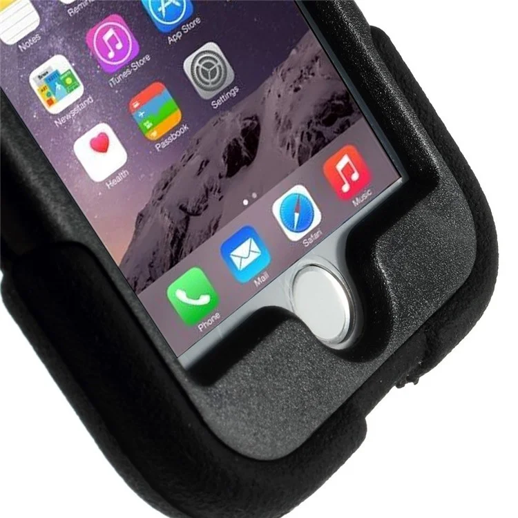 Heavy Duty Silicone & PC Hybrid Case for iPhone 6 Plus / 6s Plus 5.5" w/ Belt Clip - Black