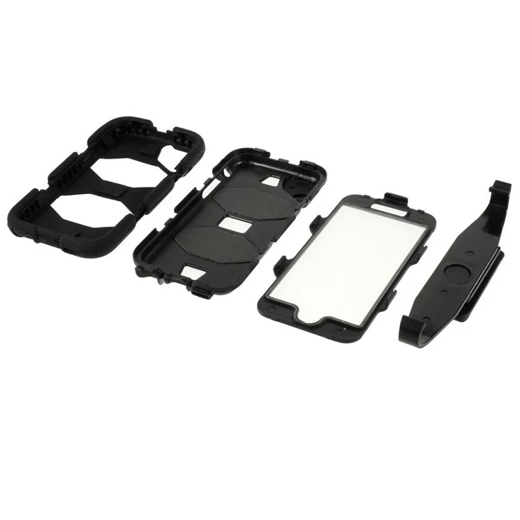 Heavy Duty Silicone & PC Hybrid Case for iPhone 6 Plus / 6s Plus 5.5" w/ Belt Clip - Black