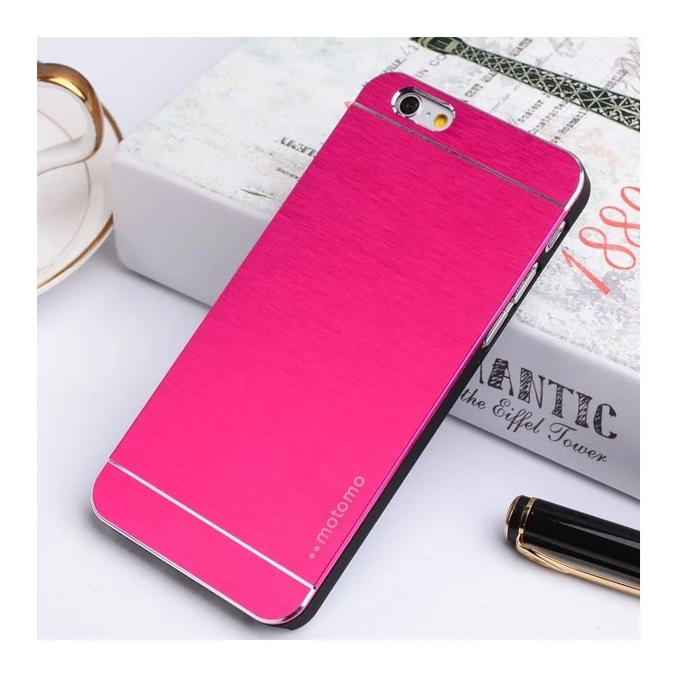 MOTOMO Brushed Aluminum Skin Hard Plastic Shell for iPhone 6s 6 - Rose