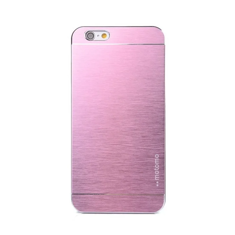 MOTOMO Brushed Aluminum Skin Hard Back Cover for iPhone 6s 6 - Pink