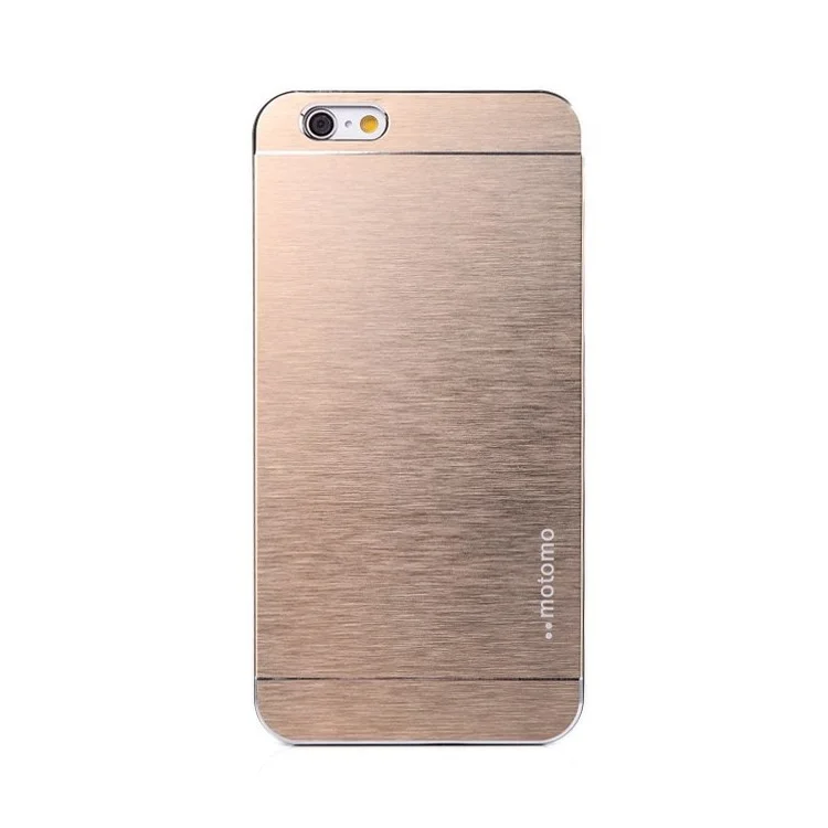 MOTOMO Brushed Aluminum Skin PC Hard Case for iPhone 6s 6 - Champagne