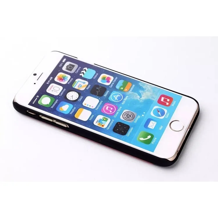 MOTOMO Brushed Aluminum Middle Skin Plastic Cover for iPhone 6s Plus / 6 Plus - Red