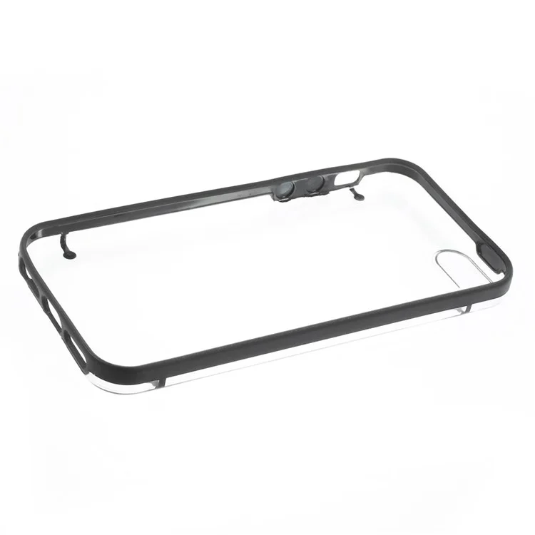 Black Luminous Glow TPU Edges & Crystal PC Back Case for iPhone SE 5s 5