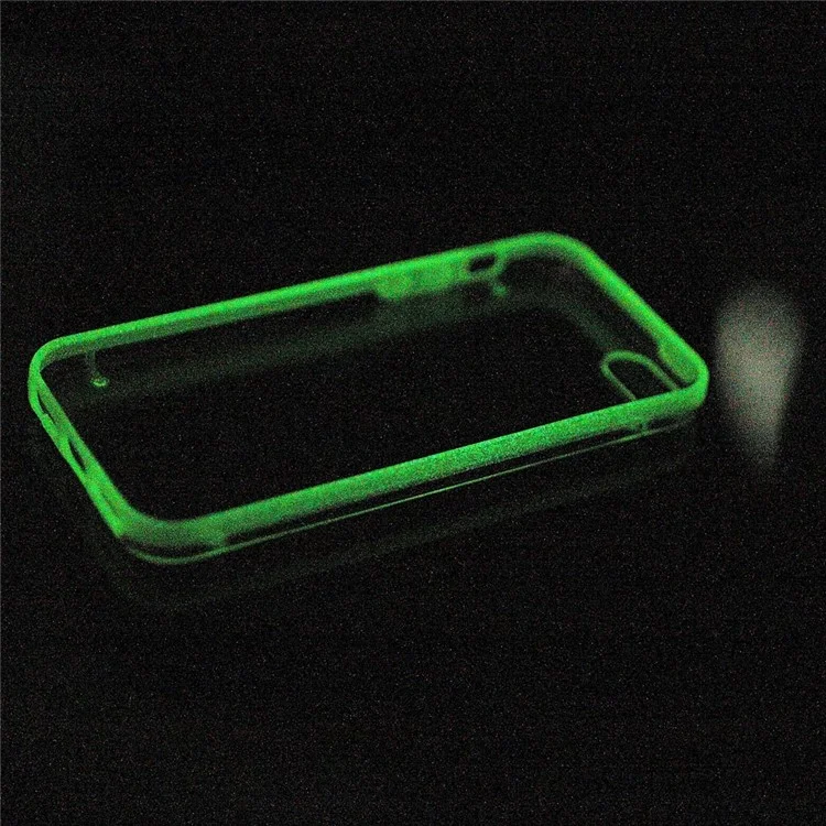 Black Luminous Glow TPU Edges & Crystal PC Back Case for iPhone SE 5s 5